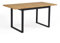 B&D home Esstisch Anna, ausziehbar 120-160 x80 cm 4-6 Personen Küchentisch Holztisch mit Kufengestell schwarz für Küche, Esszimmer, skandinavisch Industrial Design, Wildeiche Optik, 11202-US-EIWL