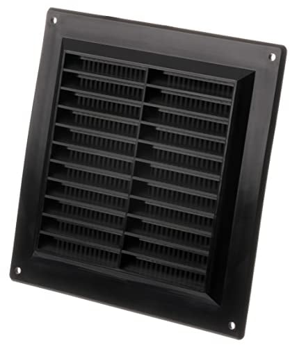150x150mm Nera Griglia di Ventilazione in Plastica - Griglie D'Aerazione
