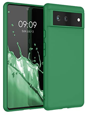 kwmobile Hülle kompatibel mit Google Pixel 6 Hülle - weiches TPU Silikon Case - Cover geeignet für kabelloses Laden - Pixie Green