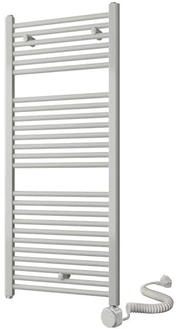 Toallero Secatoallas Radiador Eléctrico, Tubos de Acero con Acabado Lacado en Blanco 1200x500 con Termostato Fácil de Usar, 600W