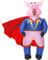 JASHKE Inflatable Costume Adult Pig Inflatable Costume Fancy Dress for Adult (Super Pig)