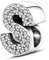 TINSLO Charm Anhänger Damen Buchstabe S für Armband 925 Sterling Silber Charms Beads passend für Pandora Armband und Halskette, Kompatibel mit Europäischen Armbänder für Frauen Mädchen