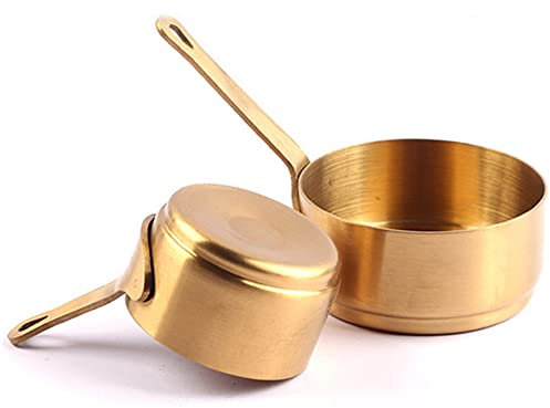 URPIZY Mini Salsa Pan Pot Sugo in Acciaio Latte Pentola Mini Salsa Padella Antiaderente Piccola Casseruola per Bambino, Fare caffè, Burro Latte