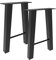 Set de 2 Pieds de Table Design avec Embouts de Protection Lot de 2 Pieds de Meuble DIY Métal Revêtu par Poudre Noir ,40*28cm