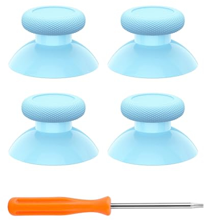 eXtremeRate Replacement Controller Joystick for Xbox One - 4 PCS Heaven Blue Thumbsticks Analog Thumb Sticks Parts for Xbox Series X/S, Xbox One S/X, Elite Controller with Repair Kit Screwdriver