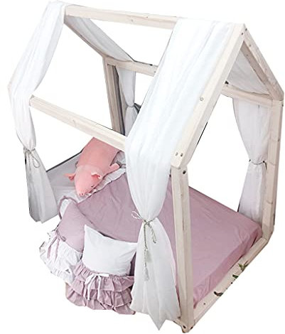 Princess Linens Betthimmel Schal für Hausbett Twin/Full Size Bettrahmen Moskitonetz Betthimmel für Dachhaus Twin Bett für Mädchen Kleinkinder Mädchen Bett Schlafzimmer Dekoration