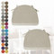 PHUSTJKL 2er Set Stuhlkissen Halbrund Stuhlauflage mit Bändern für Esszimmer, Waschbare rutschfest Sitzkissen mit Reißverschluss für Indoor Zuhause Büro Küche (43x42x40x3cm Hellgrau)