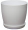 Home Garden Ornaments Plant Pots Indoor, Indoor Plant Pot - Decorative Flower Pots with Mat Surface and Plant Pot Saucer (Diameter: 30cm, Colour: White)