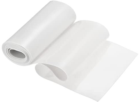 PATIKIL PVC Streifen Tür Vorhang 94(7.8ft) Länge x 7.3(0.6Ft) Breite 0.07 Dicke Plastik Vinyl Streifen Vorhang für Lagertür Weiß