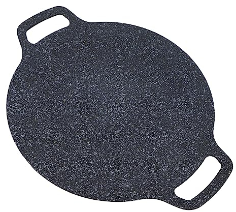 Nonstick Barbecue Griddle, Portable Korean Style Grill Stove, Aluminum Grill Pan for Cooking Meats Seafood, Multi Teppanyaki Frying Pan for Hiking, Mountaineering, Camping, Picnics (30cm)