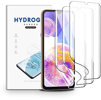 nvskvd Films de Protection d'écran pour Samsung Galaxy A23 /Galaxy A13, 3 Pièces Film Hydrogel Transparent HD Souple en TPU Film de Protection d'écran Anti-traces de Doigts