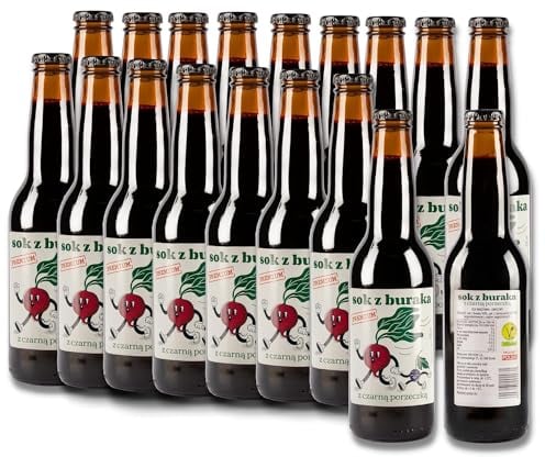 18er Pack (18 x 330ml) Rote Bete und Schwarze Johannisbeeren Saft - Vegan - Gemüsesaft - Fruchtsaft - Roten Beeten - Hochwertiger -Saft - Saftkur - ohne Zuckerzusatz - ohne Konservierungsstoffe