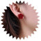 Dervivea Vintage Boho Flower Ohrstecker - Rote Rose Camellia Ohrringe Schmuck für Frauen und Mädchen
