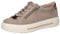 CAPRICE Damen Sneaker flach aus Leder mit Reißverschluss, Braun (Mud Comb), 42 EU