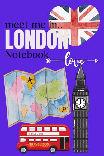 Meet me in London: london notebook for women / 120 lined journal pages