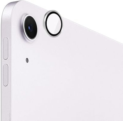 QINOUK Pellicola Protettiva per Apple iPad Air 11/13 2024, [1 Pezzi] Anello in Lega di Alluminio, Camera Protezione Lente Pellicola, [Antigraffio]-Argento