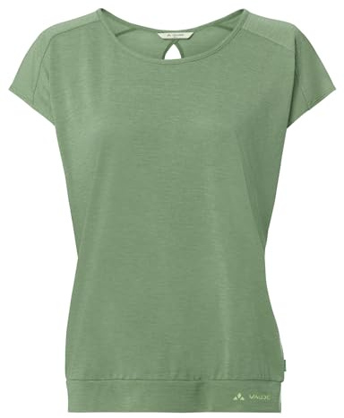 VAUDE Women's Skomer T-Shirt III, leichtes T-Shirt zum Wandern und für den Alltag, schnelltrocknendes Material, Willow Green, 36