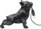 Kare Design Tischlampe Toto Schwarz, Hund, 35cm Höhe, Kunstharz, Tierdesign, Moderne Tischleuchte, Schlafzimmer, Wohnzimmer, keine Leuchtmittel inklusive, 35x28x19 cm (HxBxT)