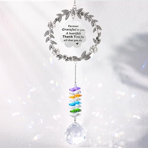 ASTNIC Sonnenfänger Kristall, Glaskugel Prisma Regenbogen Sonnenfänger Kristall Fensterdeko Hängend Ornament für Fenster Dekorationen Geburtstagsgeschenke, Thank You Gifts Zum Familie und Freund