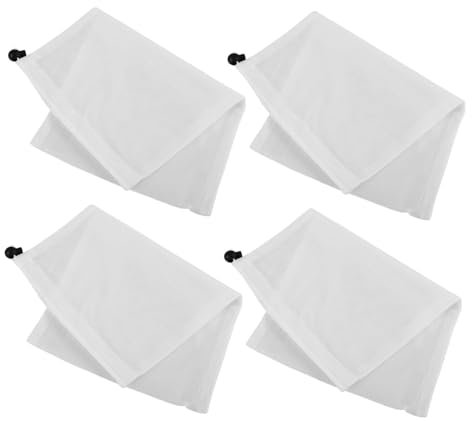Mipcase Lot de 4 en Maille Fine pour Piscine Filtre à Vide Chaussettes de Rechange pour Écumoire de Piscine
