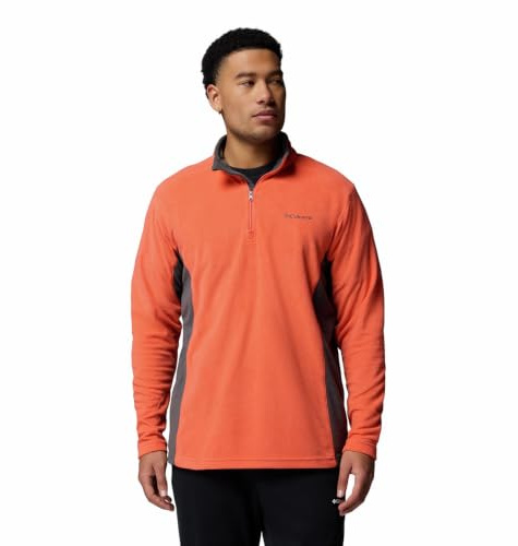 Columbia Men's Klamath Range 2 Half Zip, Fleece Pull Over, Zing, Shark, XS
