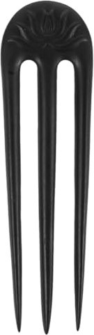 Retro Haarnadel Schwarzes Sandelholz Lotus Design Chinesische Traditionelle Haar Accessoire FüR Frauen