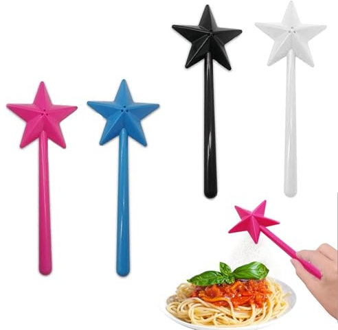 4 Stück Salzstreuer Zauberstab, Lustige Küchenutensilien, Magisches Gewürzstreuer, Salz und Pfefferstreuer Lustig für Küche, Restaurant,Tischdekoration, Hausküchenbedarf