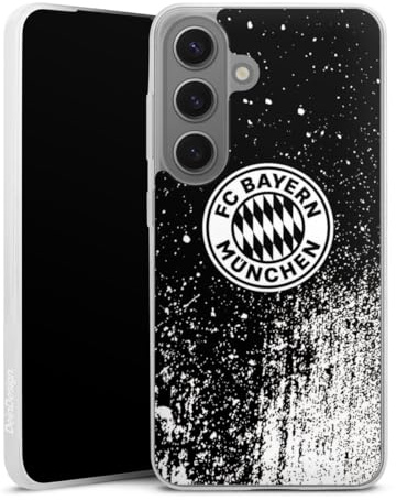 Slim Case kompatibel mit Samsung Galaxy S 25 Silikon Handyhülle transparent Hülle extra dünn FC Bayern München Offizielles Lizenzprodukt FCB