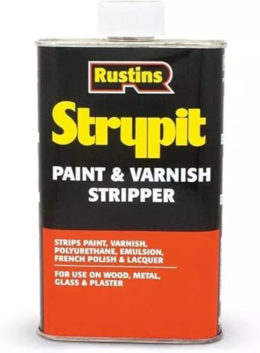 Strypit Paint and Varnish Stripper Remover 500ml Non Caustic Gel Safe for Wood Metal Glass Masonry Removes Multiple Coats of Paint and Varnish