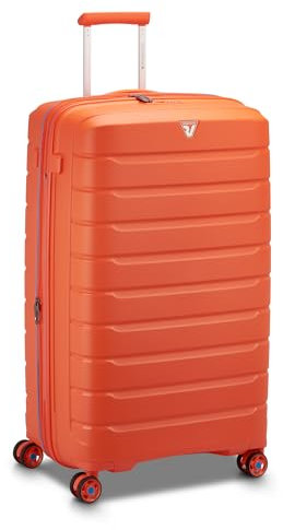 RONCATO B-FLYING Valigia Trolley Grande Espandibile 4 Ruote 78x50x30/35 cm Rigida con Chiusura TSA - ARANCIO BRILLANTE
