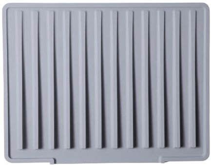 Folpus Alfombra Resistente al de Silicona, Tabla de Secado de la Alfombrilla de Secado de múltiples Puestos de Silicona para Platos Calientes de Cocina, Gris