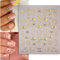 TELAIN Adesivi per unghie 3D dorati, Occhio malvagio & Stella-Serpente, Design per unghie, Decorazione autoadesiva per donne & ragazze, Accessori per manicure fai da te, 1 foglio