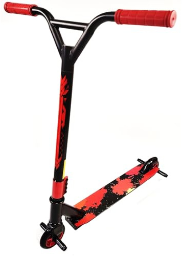 Rexco Stunt Scooter Childrens Kids Adults Fixed Bar Pro Push Kick 360 Degree Wheel Trick Street