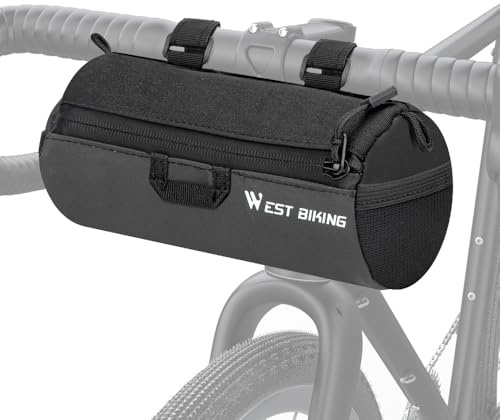 ZIMAOER Lenkertasche Fahrrad 1L – Reflektierende Fahrradtasche vorne mit Schultergurt, für Rennrad MTB Gravelbike, Umhängetasche & Oberrohrtasche – Ultraleicht & Wasserdicht