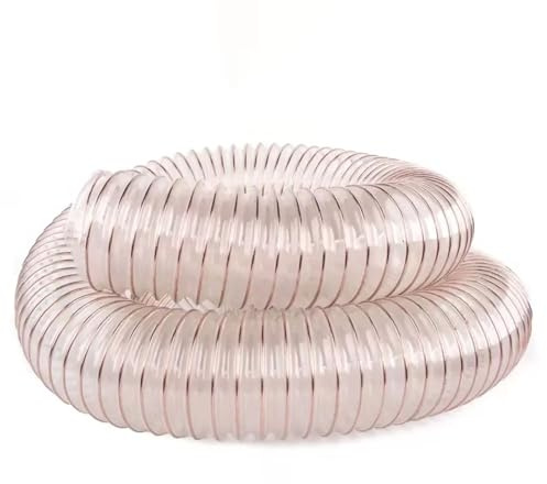 Schwerer Saug-Druck PU-Spiralschlauch - Vakuumschlauch Förderschlauch Absaugschlauch Superleicht, 1m Sehr Flexibel, Schwer Entflammbar, Für Absauganlage (120 mm Innendurchmesser)