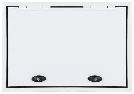 MasYosh Motorhome Storage Door, 29 x 17 Inch Large Aluminium Alloy Frame with Double Support Bar and Security Lock, for Replacement of Caravans, Motorhomes and