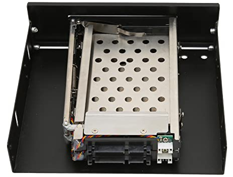 Xiuganpo Dual Bay 2.5in Internal Hard Drive Tray with Hot Swap Function for Desktop PCs, ABS Stainless Steel Material