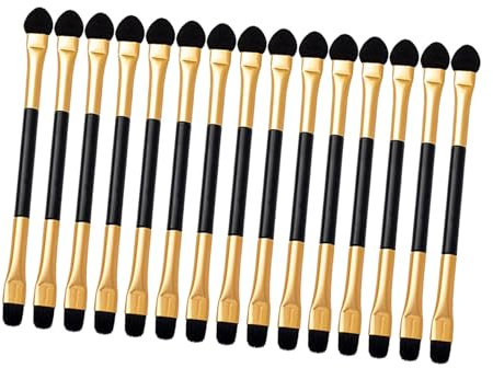 LIFKOME 15 Applicateurs de Fard à Paupières Double Embout, Petit Pinceau de Maquillage pour Yeux, Accessoire Compact et Léger, Maquillage Précis et Facile à Transporter