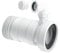 McAlpine WC-F26RV Straight Flexible WC Connector with Vent Boss-170 > 410mm, White