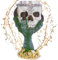 Kelch ''Claw of the Emerald Dragon'' - Totenkopf in grüner Drachenklaue - Deko Fantasy