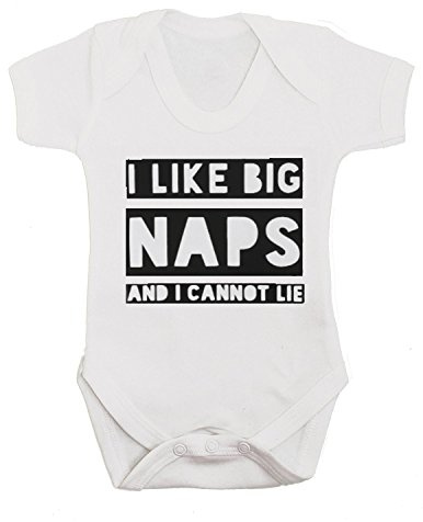 Baby-Strampler mit Aufschrift I Like Big Naps and I Cannot Lie, für Jungen oder Mädchen, Hip-Hop Rap-Babyweste Body – Geschenk für Babyparty, Zwilling, oder 1. Geburtstag (0-3 Monate)