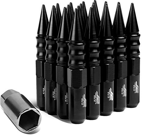 J2 Engineering Radmuttern mit Stecknuss-Adapter, M12 x 1,25, 7075-T6, Aluminium, 123 mm, 20 Stück