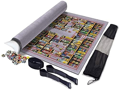 Rollmatte Puzzle-puzzle-speicher-teppich-tappel große Graue Puzzlespielmatte 190 * 130 Cm Eignet Sich Für Rätsel Unter 6000pcs, medium 140 * 100 Für 1500/2000 / 3000pcs(Size:3000 pcs,Color:Hellgrau)