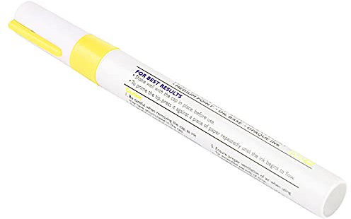 Autolack-Kratzer-Reparatur, Wasserdichter Professioneller Auto-Bleistift, Reifen-Lack-Stift, Markierungsstifte für Auto(Gelb)