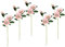 Flair Flower Helleborus Christrosenzweig 5er Kunstblume Seidenblumen Floristik Einzelblume Stielblume Einzelzweig einzelner Stiel Kunst-Stielblume Dekoblume Blumen Blumendeko,Rosa,021114WRS,57x12x5cm