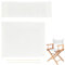 AHANDMAKER 1 Set Stuhl Ersatz Weißes Casual Directors Chair Cover Kit Ersatzsitz Und Rückenlehne Aus Polyester-Baumwoll-Gemisch Mit Holzstäbchen Für Director Makeup Chair, 47.5x38/52x16.5cm