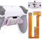 eXtremeRate Real Metal Buttons (RMB) Programable RISE4 Remap Kit para ps5 Mando BDM-030/040/050 Actualización Board & Carcasa Trasera & 4 Palancas Botones Traseros para ps5 Control(Blanco Plata)