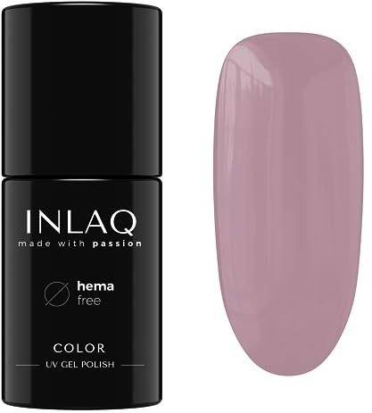INLAQ® UV Nagellack Nude - 6 ml Hema Free - Langlebiger UV Lack - Nail Polish - Glamour Kollektion - Gelnägel - Shellac Gel - Gellack ohne Hema | 1028- Capuccino