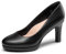 DREAM PAIRS Women's Close Toe Low Heels Platform Pump Comfortable Office Work Dress Shoes for Women SDPU2365W,Size 5,Black-Pu,SDPU2365W