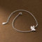 DUUDAH Verstellbares Fußkettchen, Sterlingsilber-Fußkettchen, Armband, echtes 925er Sterlingsilber-Armband for Frauen, Hochzeit, Valentinstag, süßer Ginkgo-Biloba-Blätter-Armband-Schmuck